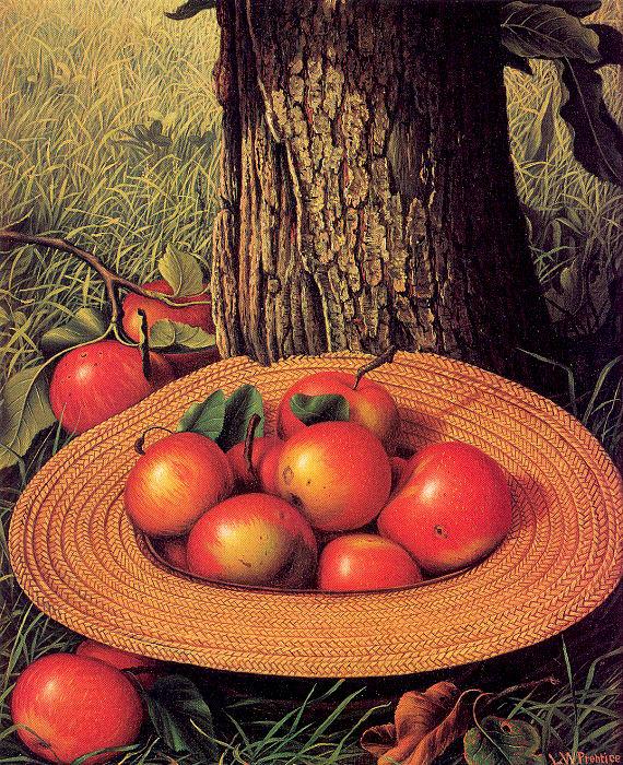 Prentice, Levi Wells Apples, Hat, and Tree China oil painting art